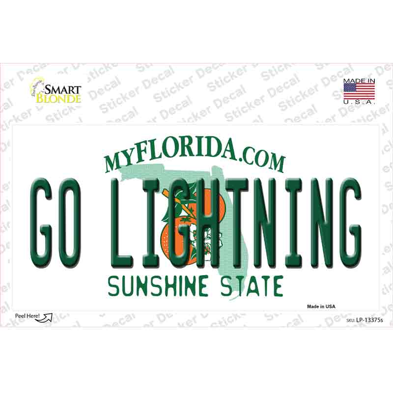 Go Lightning Novelty Sticker Decal Small