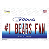 Number 1 Bears Fan Novelty Sticker Decal Small