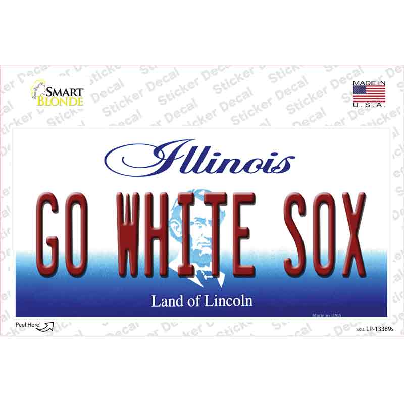 Go White Sox Novelty Sticker Decal Small