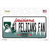 Number 1 Pelicans Fan Novelty Sticker Decal Small