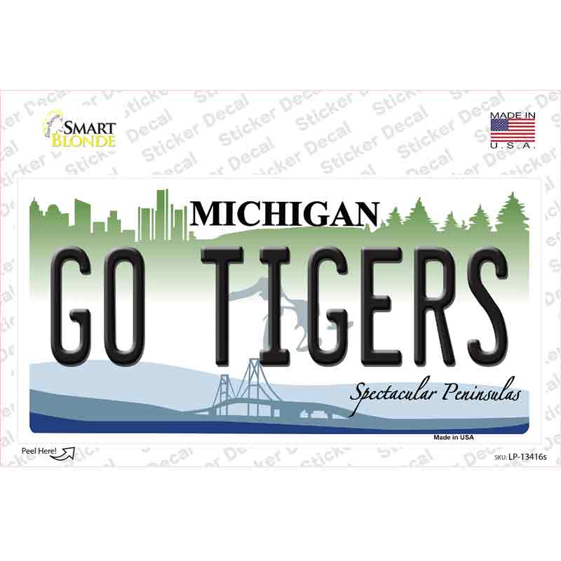 Go Tigers Novelty Sticker Decal Small