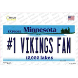 Number 1 Vikings Fan Novelty Sticker Decal Small