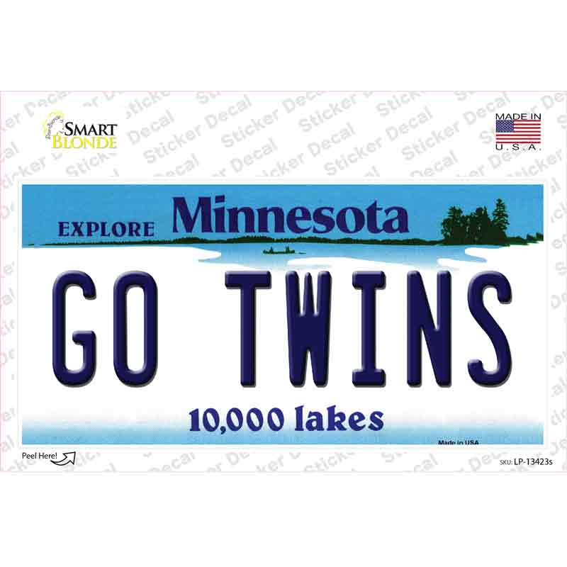 Go Twins Novelty Sticker Decal Small