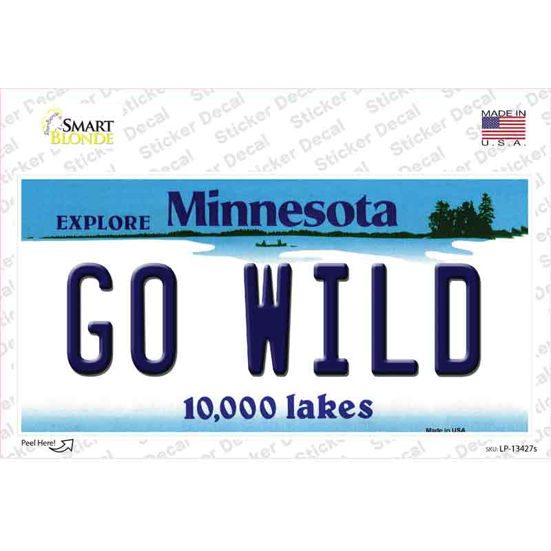 Go Wild Novelty Sticker Decal Small