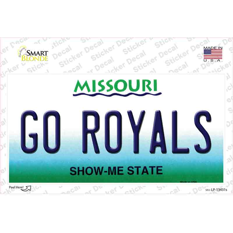 Go Royals Novelty Sticker Decal Small