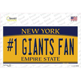 Number 1 Giants Fan New York Novelty Sticker Decal Small