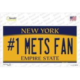 Number 1 Mets Fan Novelty Sticker Decal Small