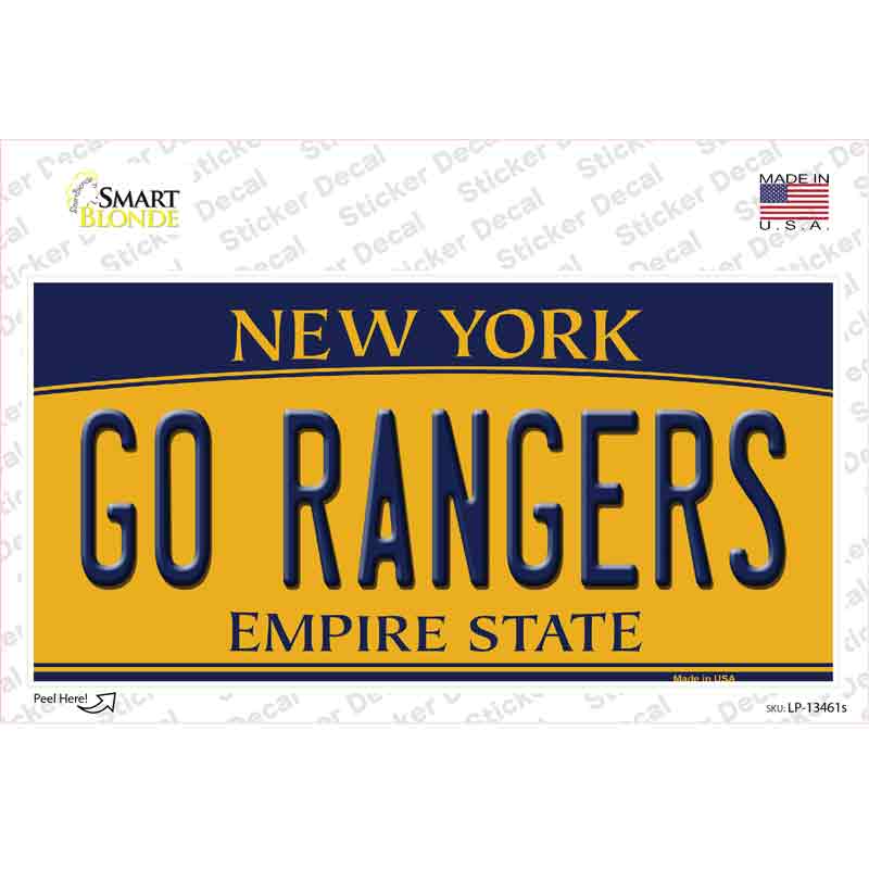 Go Rangers Novelty Sticker Decal Small