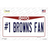 Number 1 Browns Fan Novelty Sticker Decal Small