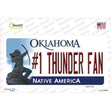 Number 1 Thunder Fan Novelty Sticker Decal Small