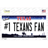 Number 1 Texans Fan Novelty Sticker Decal Small