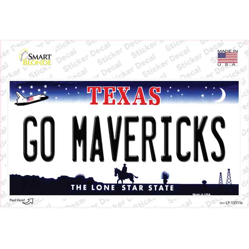 Go Mavericks Novelty Sticker Decal Small