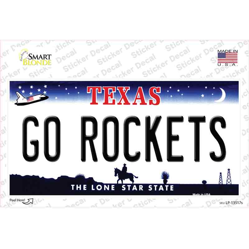 Go Rockets Novelty Sticker Decal Small