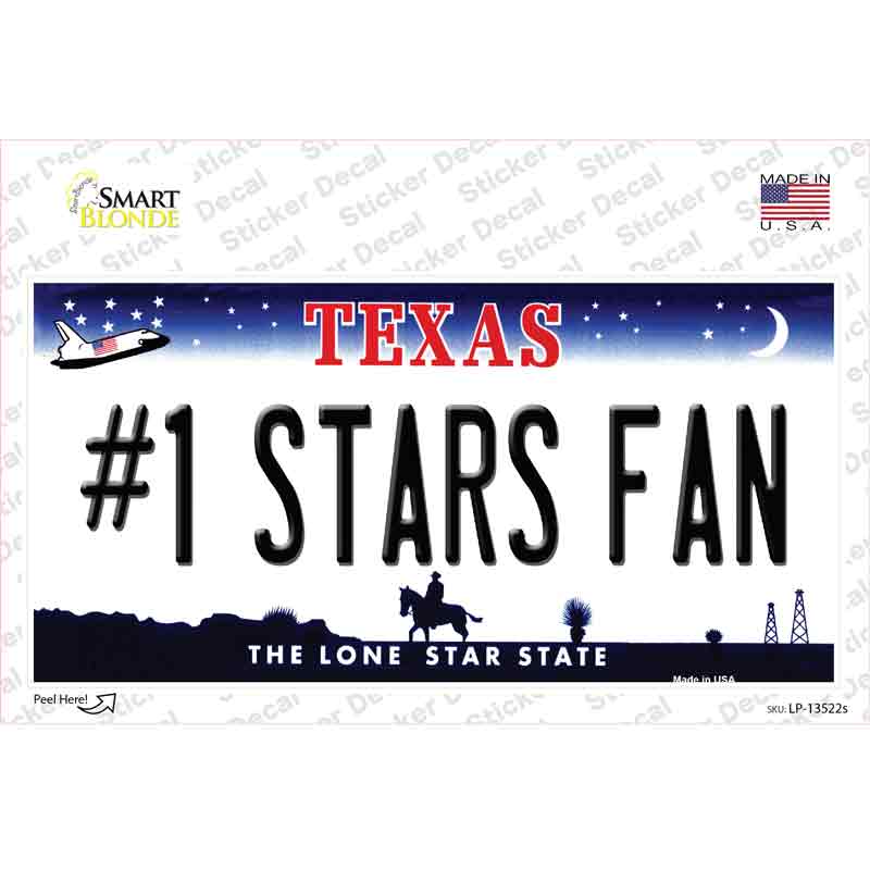 Number 1 Stars Fan Novelty Sticker Decal Small