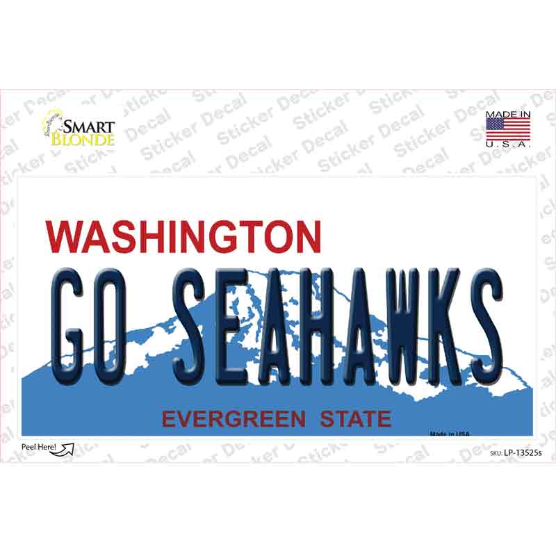 Go Seahawks Novelty Sticker Decal Small