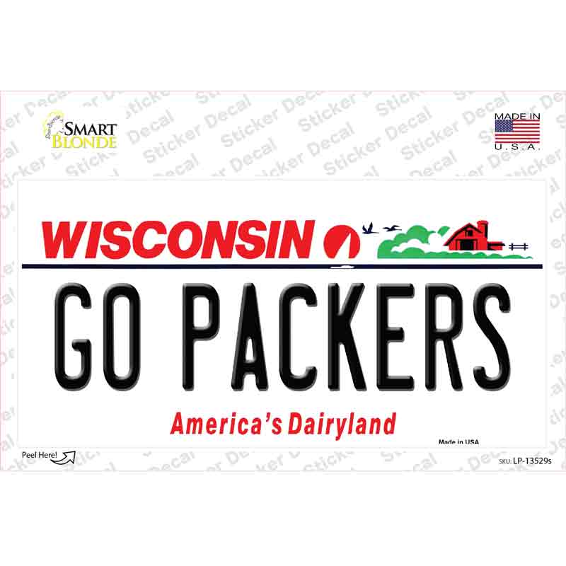 Go Packers Novelty Sticker Decal Small