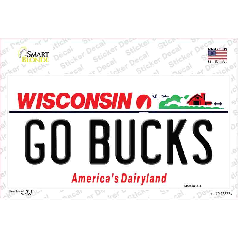 Go Bucks Novelty Sticker Decal Small