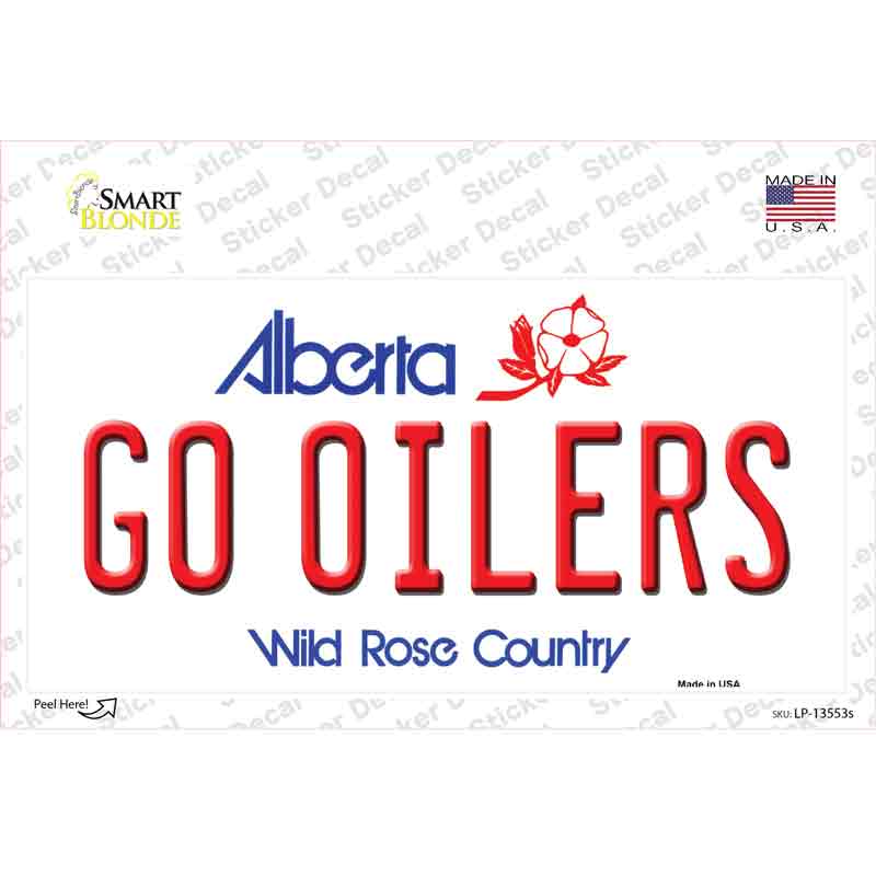 Go Oilers Novelty Sticker Decal Small