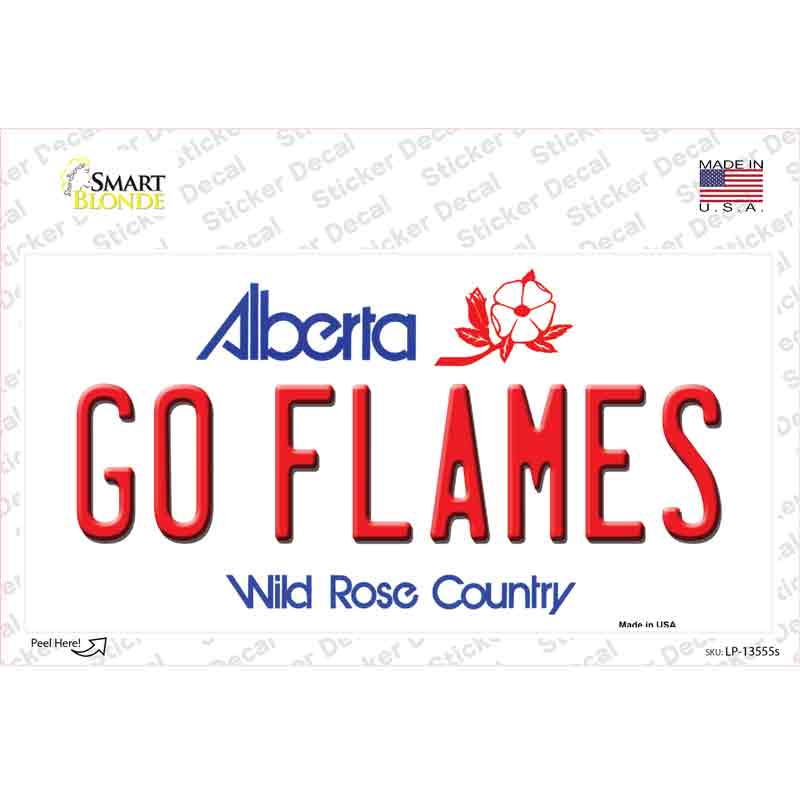 Go Flames Novelty Sticker Decal Small