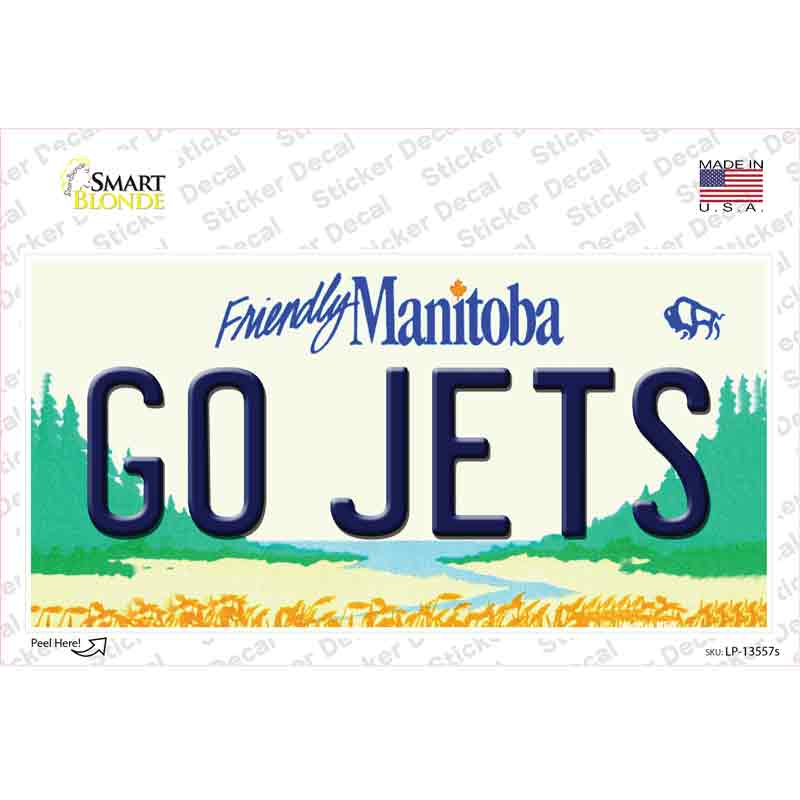 Go Jets Manitoba Novelty Sticker Decal Small