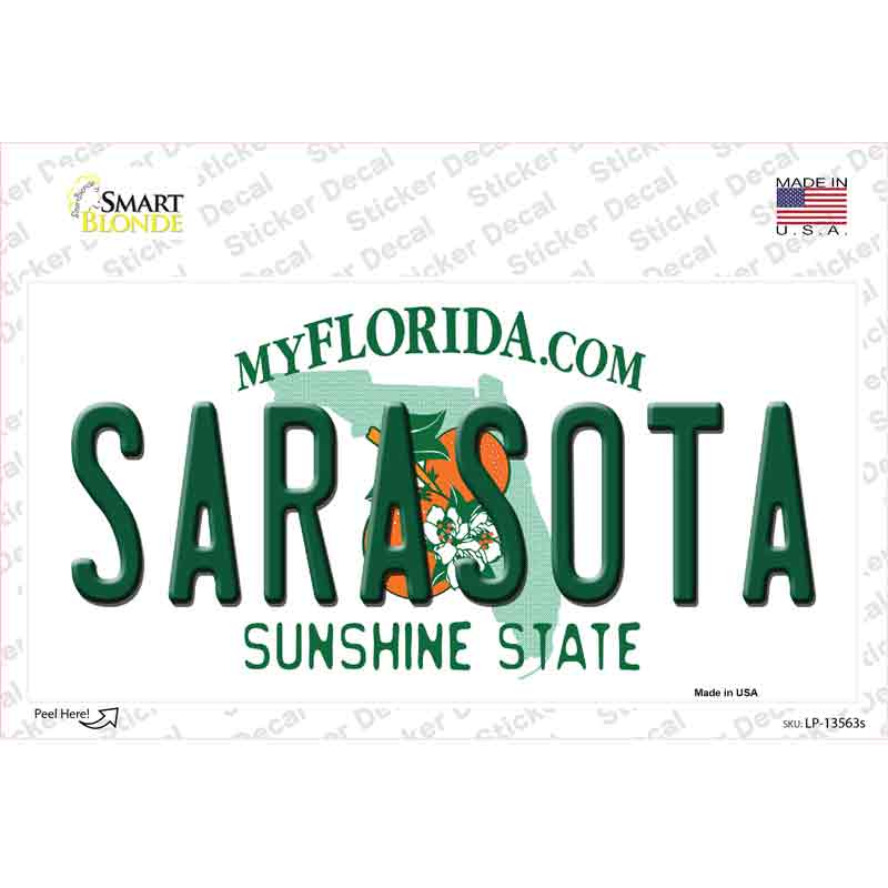 Sarasota Florida Novelty Sticker Decal Small