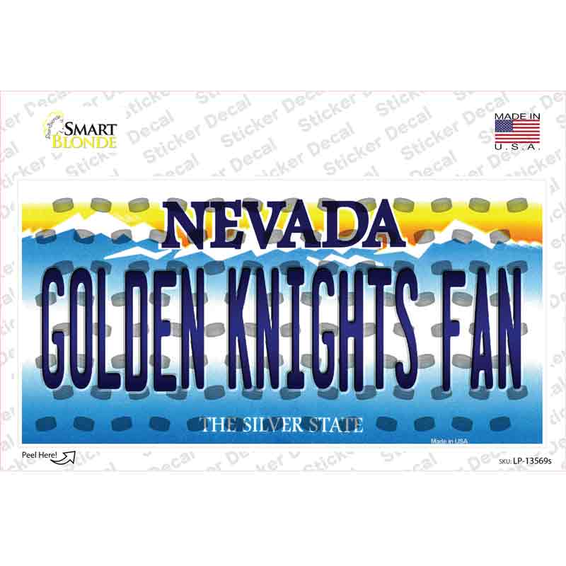 Golden Knights Fan Novelty Sticker Decal Small