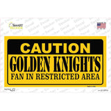 Caution Golden Knights Novelty Sticker Decal