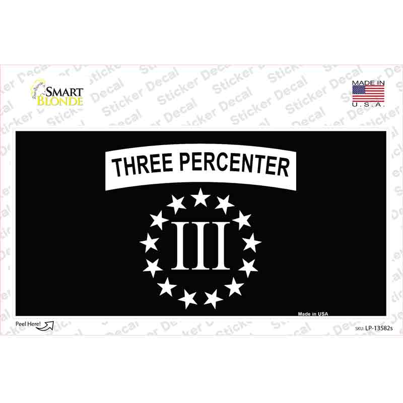 3 Percenter Ring of Stars Novelty Sticker Decal Small