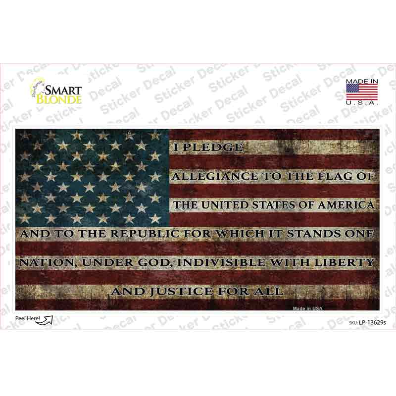 I Pledge Allegiance Flag Novelty Sticker Decal Small