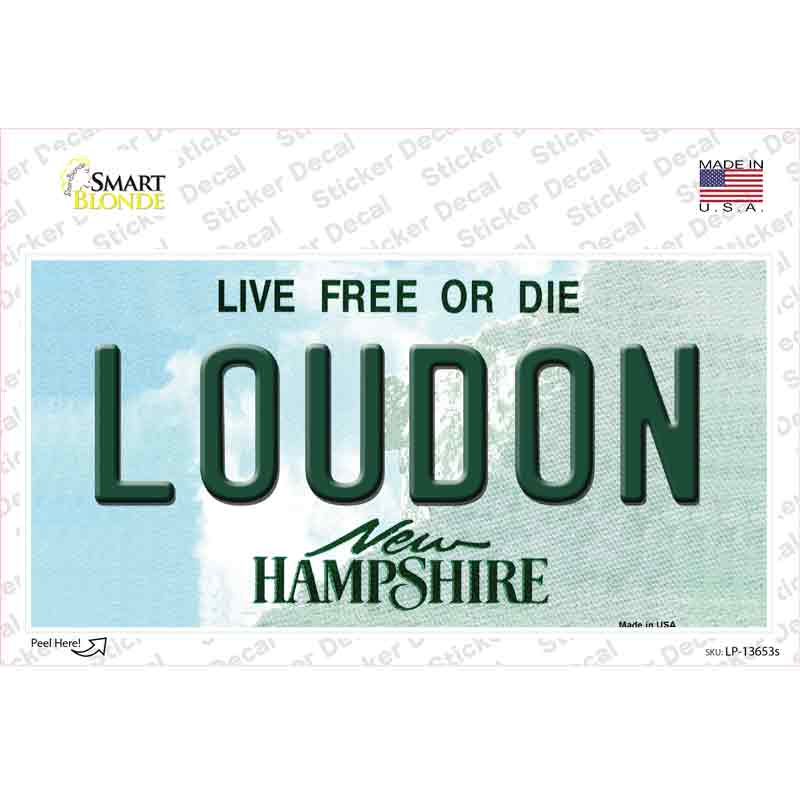 Loudon New Hampshire Novelty Sticker Decal Small