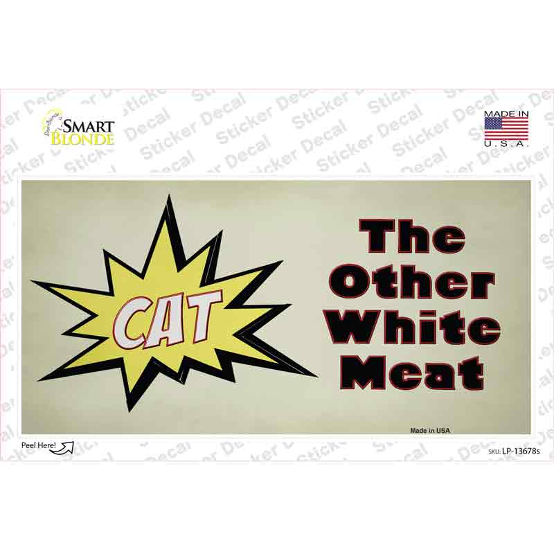 Cat Other White Meat Novelty Sticker Decal Small