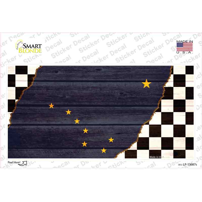 Alaska Racing Flag Novelty Sticker Decal