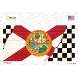 Florida Racing Flag Novelty Sticker Decal Small