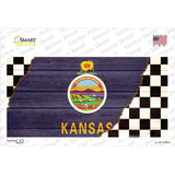 Kansas Racing Flag Novelty Sticker Decal Small