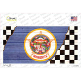 Minnesota Racing Flag Novelty Sticker Decal Small