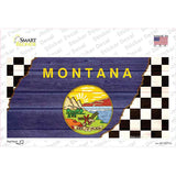 Montana Racing Flag Novelty Sticker Decal Small