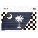 South Carolina Racing Flag Novelty Sticker Decal Small