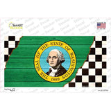 Washington Racing Flag Novelty Sticker Decal Small