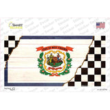 West Virginia Racing Flag Novelty Sticker Decal Small