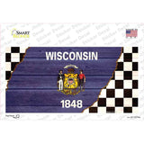 Wisconsin Racing Flag Novelty Sticker Decal Small