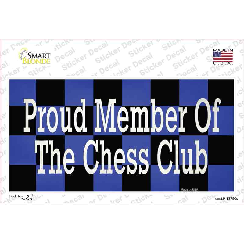 Chess Club Member Novelty Sticker Decal