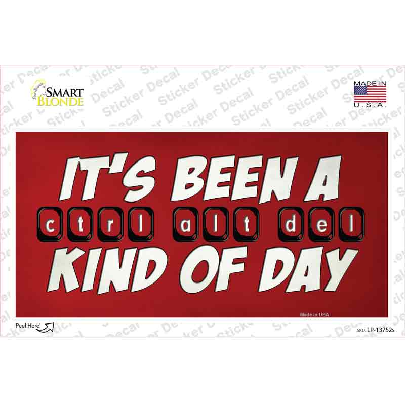 Ctrl Alt Del Day Novelty Sticker Decal