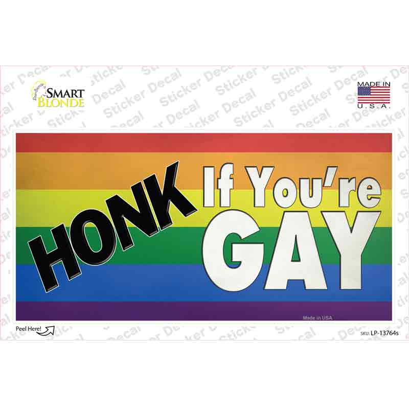 Honk If Youre Gay Novelty Sticker Decal Small