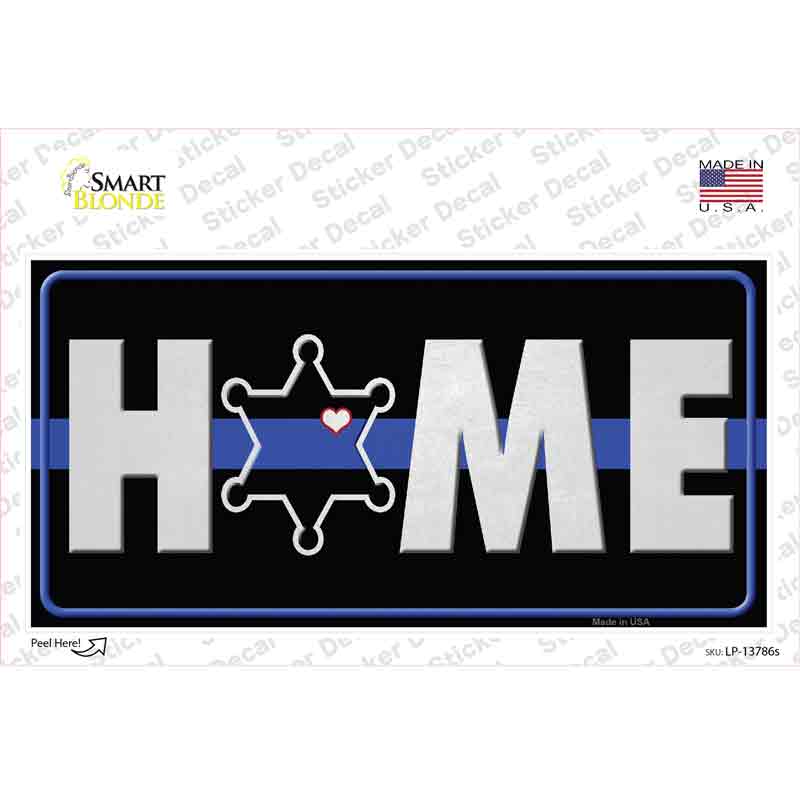 Home Sheriff Badge Novelty Sticker Decal Small