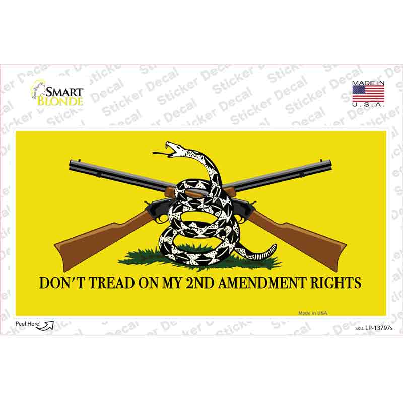 Dont Tread On My 2nd Amendment Novelty Sticker Decal Small