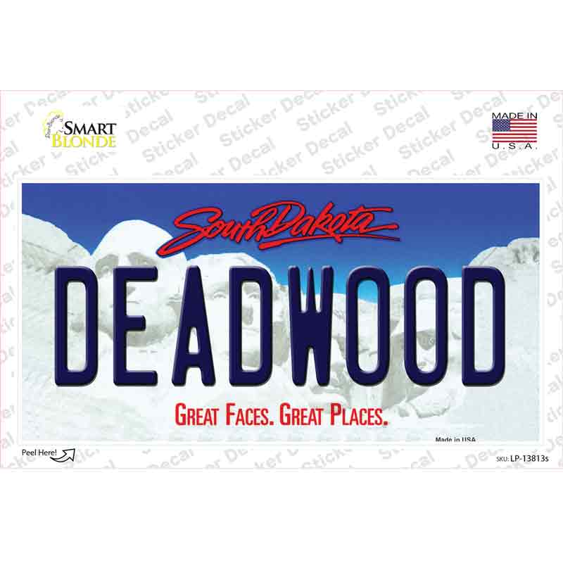 Deadwood South Dakota Novelty Sticker Decal Small