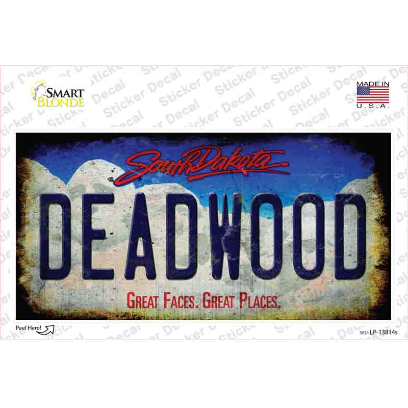 Deadwood South Dakota Rusty Novelty Sticker Decal Small