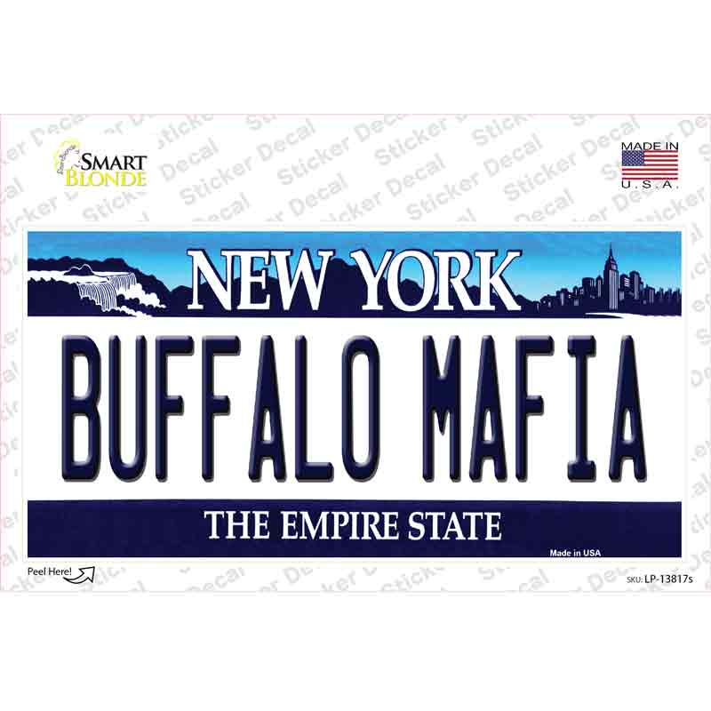 Buffalo Mafia New York Novelty Sticker Decal Small