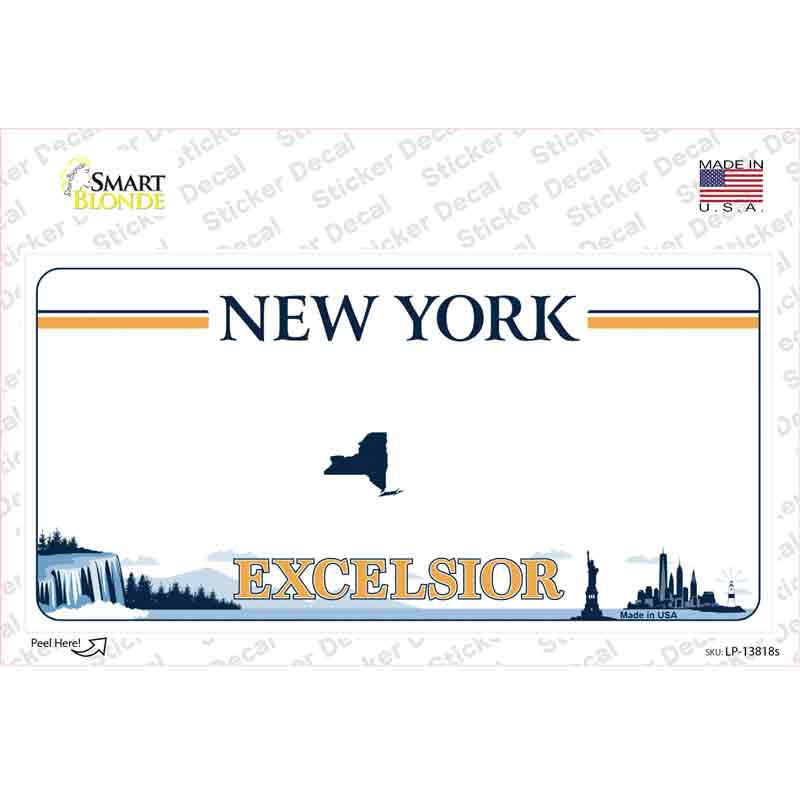 Excelsior New York Blank Novelty Sticker Decal Small