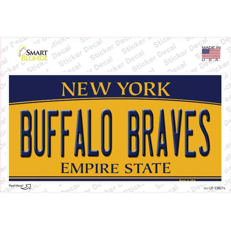 Buffalo Braves New York Novelty Sticker Decal Small